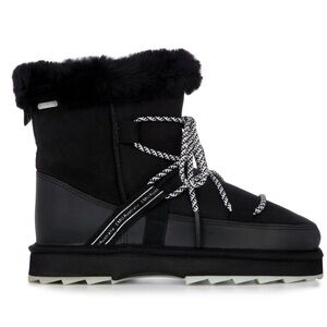 EMU Australia Blurred Black Winter Boots Water Resistant Sheepskin Size 11